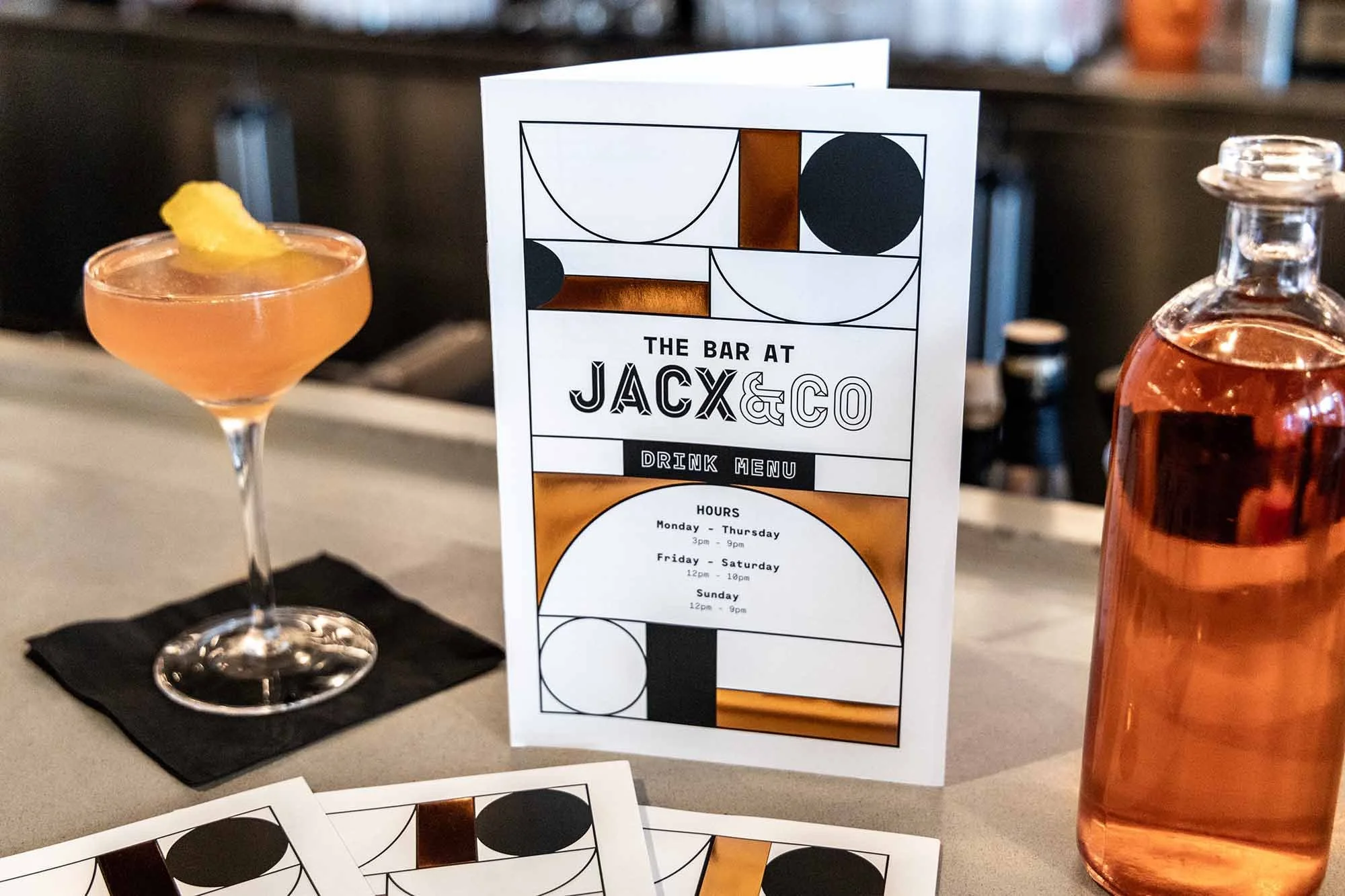 Bar Menu Graphic Design, Strategy, and Printing Services NYC